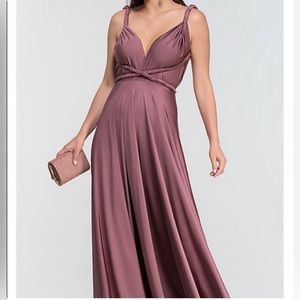 Kleinfeld convertible bridesmaid dress - mauve - great condition (hemmed)